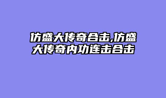 仿盛大传奇合击,仿盛大传奇内功连击合击