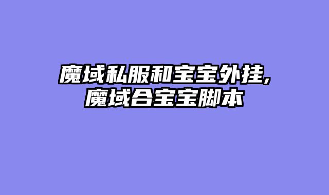 魔域私服和宝宝外挂,魔域合宝宝脚本