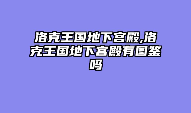 洛克王国地下宫殿,洛克王国地下宫殿有图鉴吗