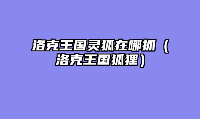 洛克王国灵狐在哪抓（洛克王国狐狸）