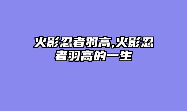 火影忍者羽高,火影忍者羽高的一生