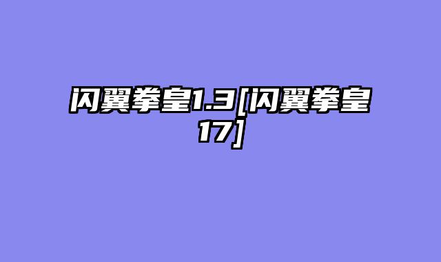 闪翼拳皇1.3[闪翼拳皇17]