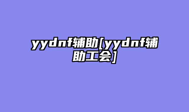 yydnf辅助[yydnf辅助工会]